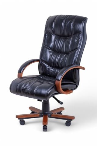 Yrn Siyah Deri Yönetici Koltuğu