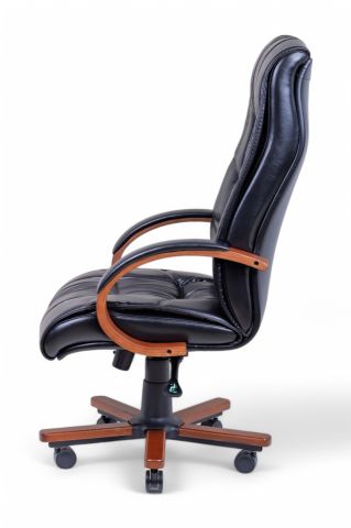 Yrn Siyah Deri Yönetici Koltuğu