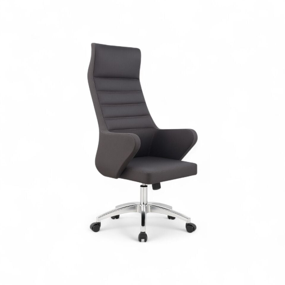 Boras Siyah Deri Yönetici Koltuğu