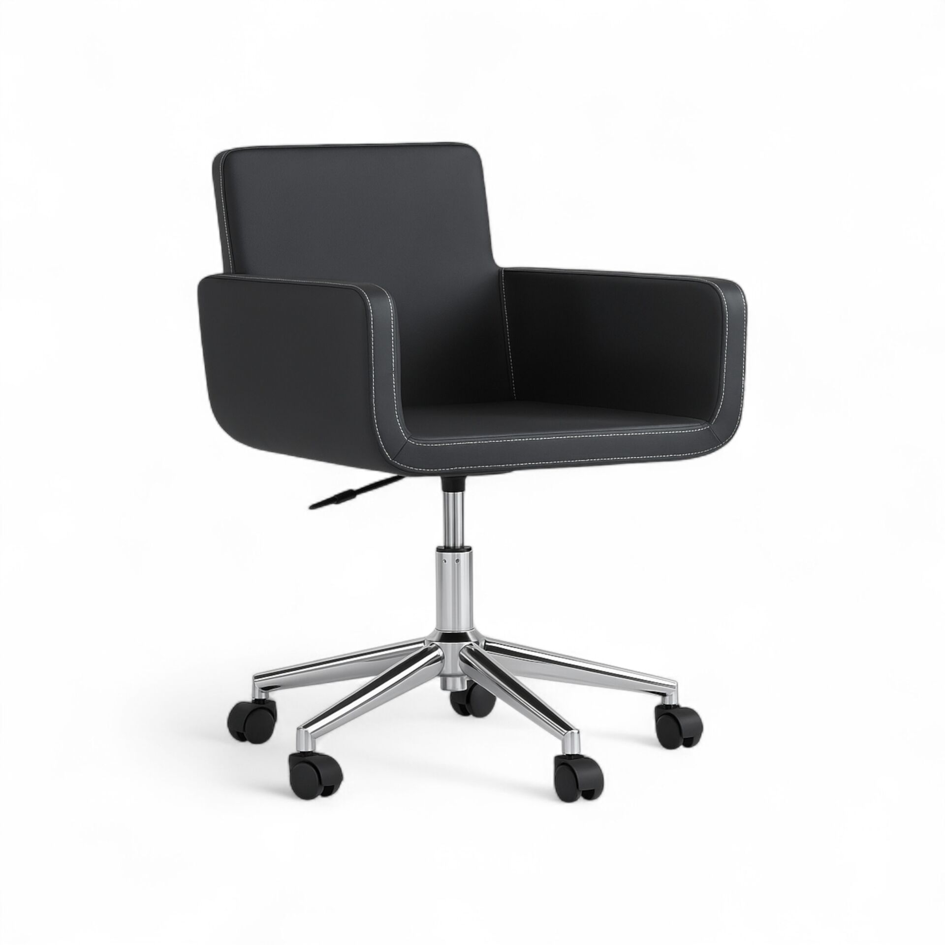 Zara Siyah Deri Çalışma Koltuğu