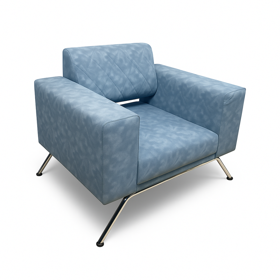 Glory Mavi Kumaş Tekli Ofis Kanepesi