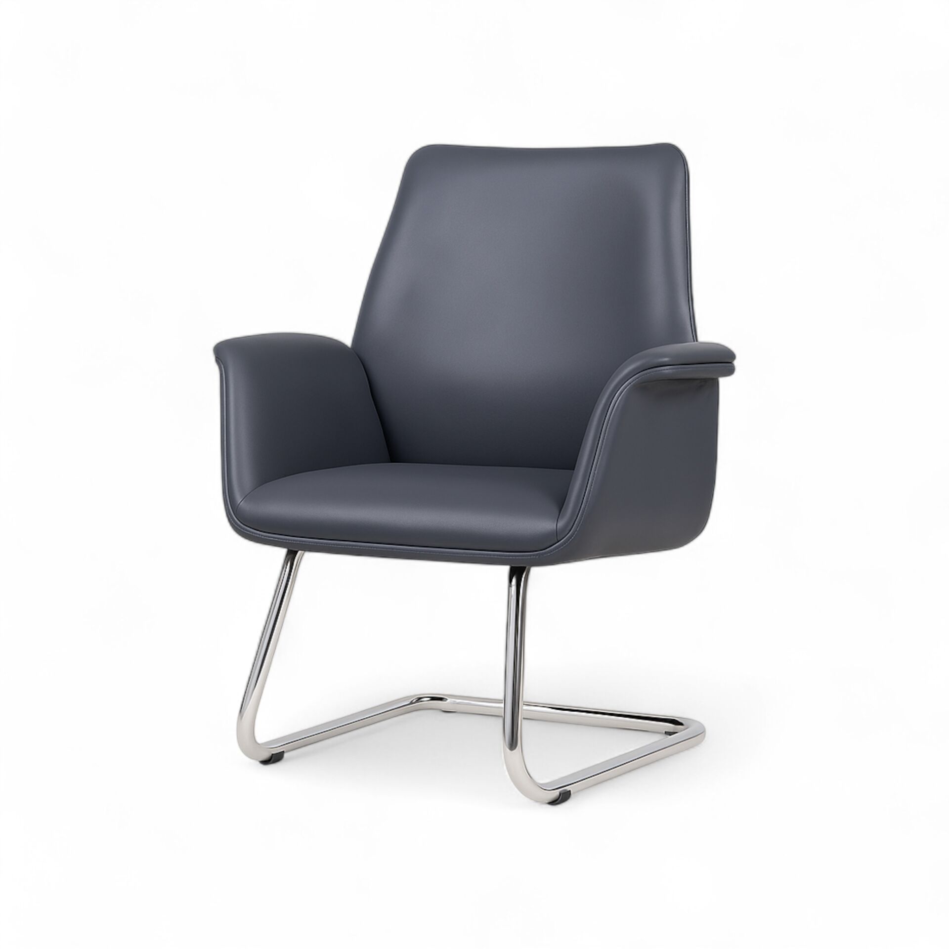 Auras Antrasit Deri Misafir Koltuğu