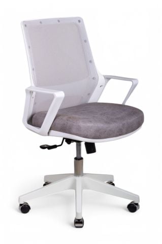 Pluton Beyaz Fileli Çalışma Koltuğu