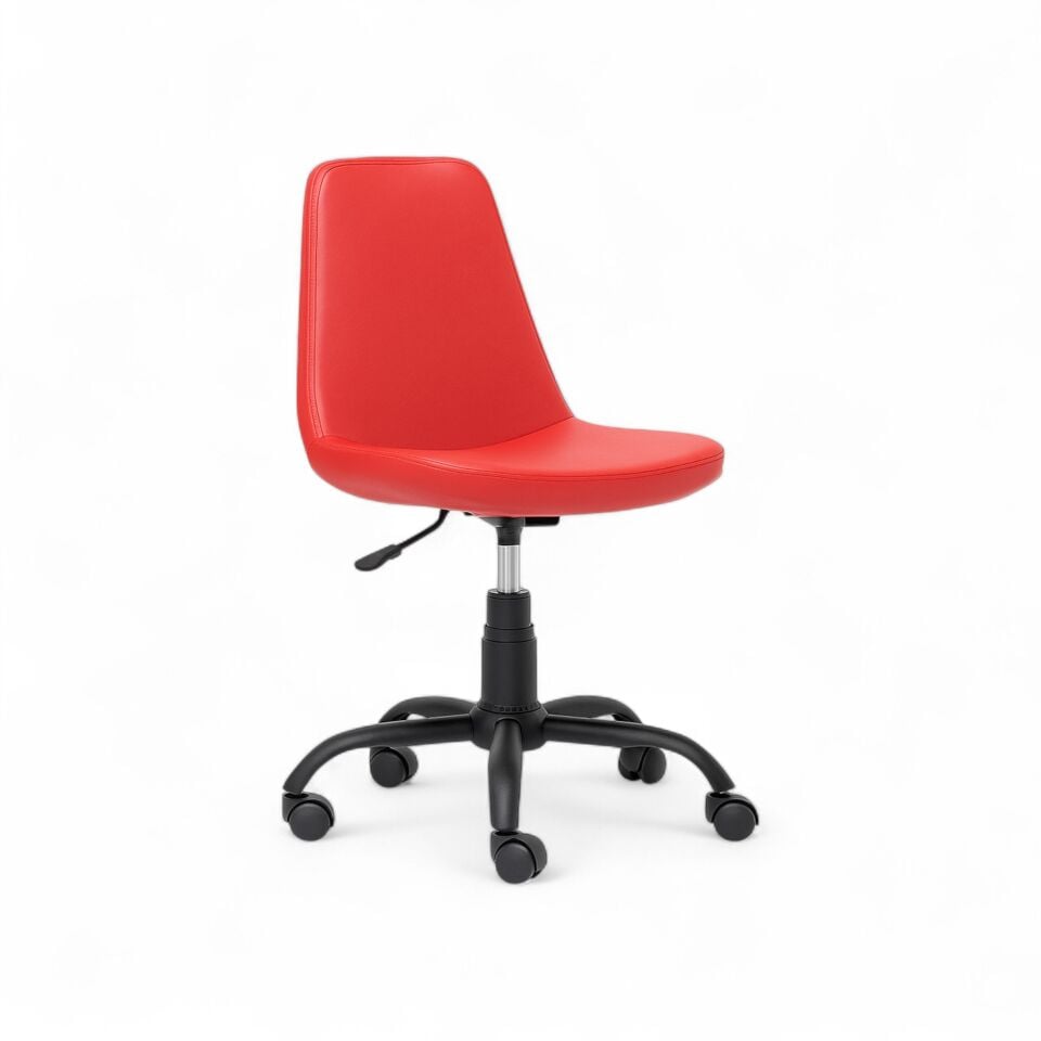 Sherry Kırmızı Deri Çalışma Koltuğu