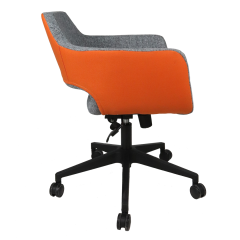 Bergere Turuncu & Gri Keten Çalışma Koltuğu