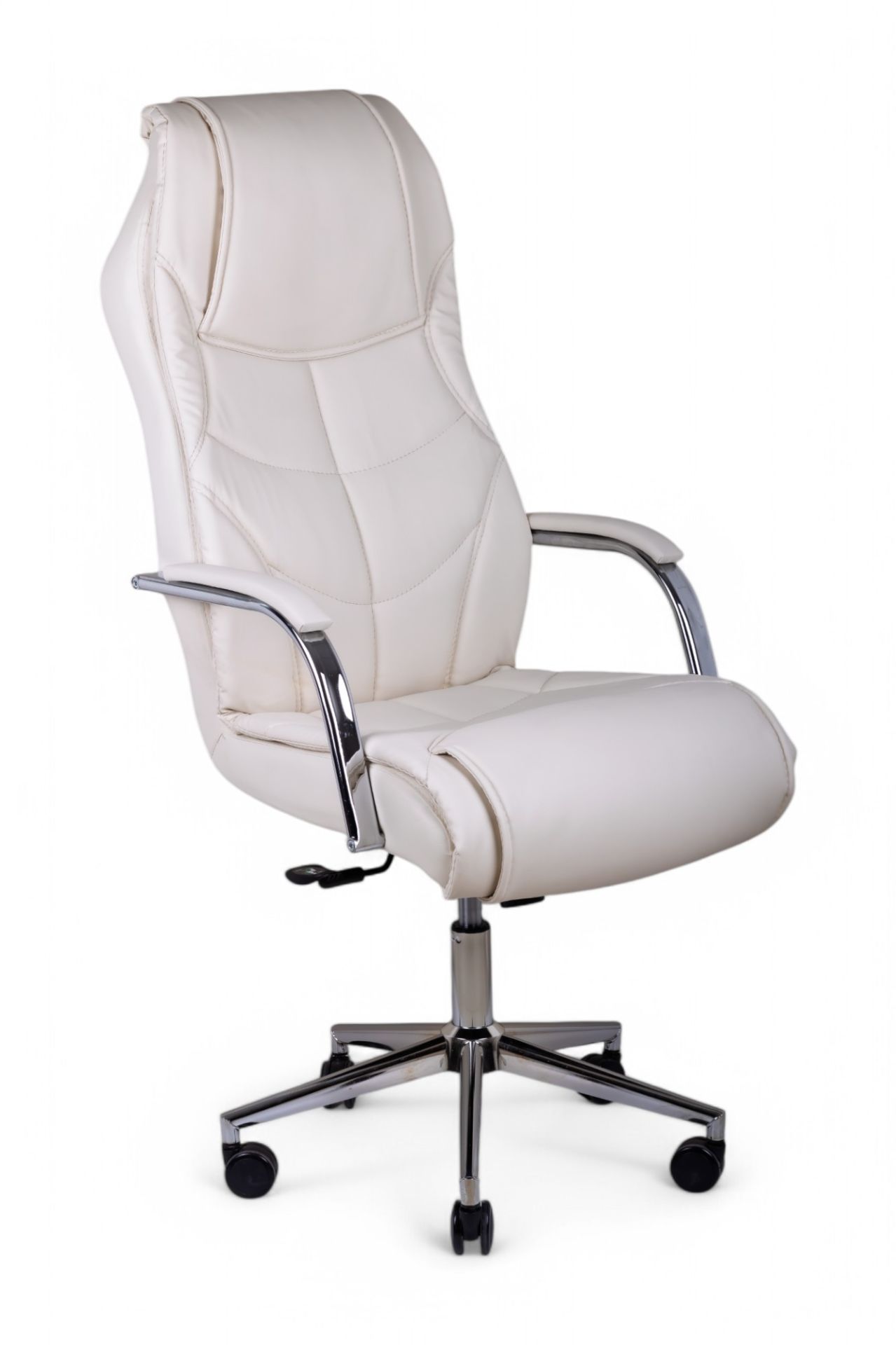 ARON Beyaz Deri Yönetici Koltuğu