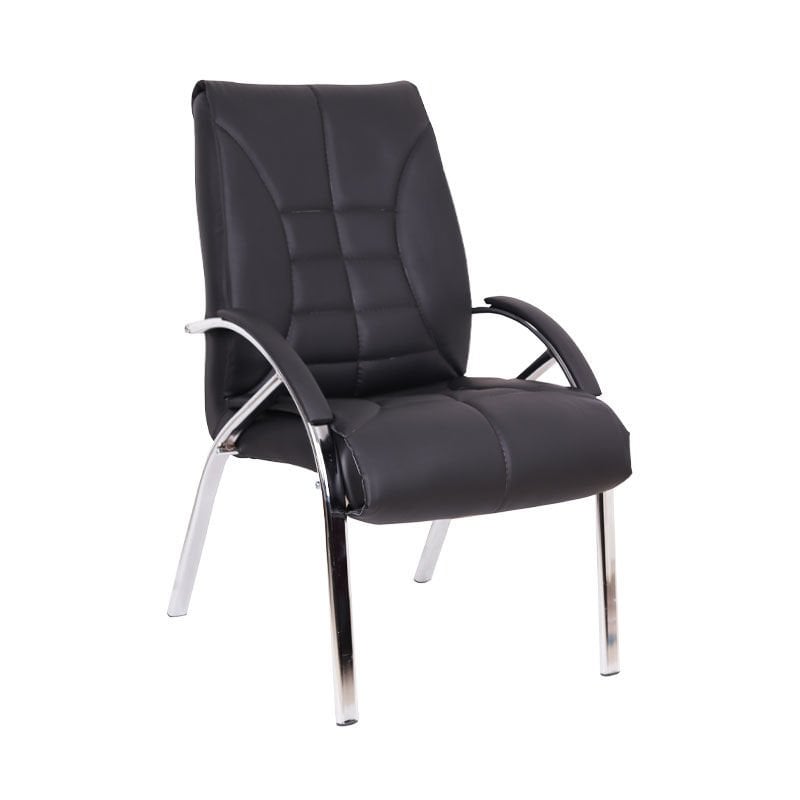 Brs Siyah Deri Misafir Koltuğu