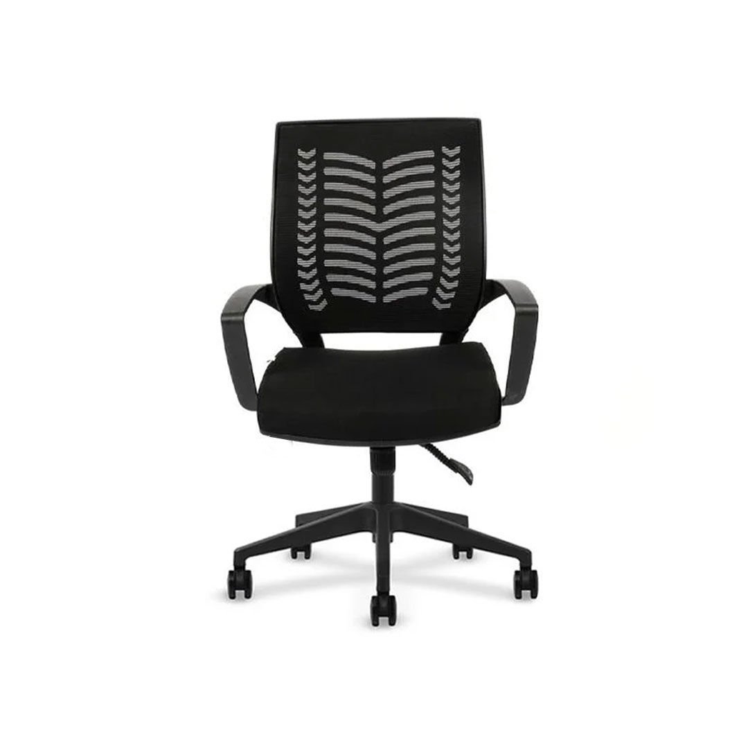 Yumi Siyah Fileli Ofis Çalışma Koltuğu Krom Ayak