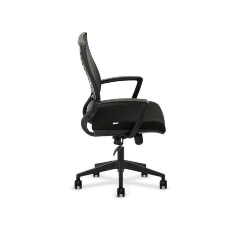 Yumi Siyah Fileli Ofis Çalışma Koltuğu Krom Ayak