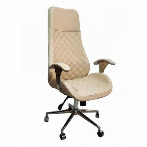 Kpt Bej Deri Makam Koltuğu Krom Ayaklı