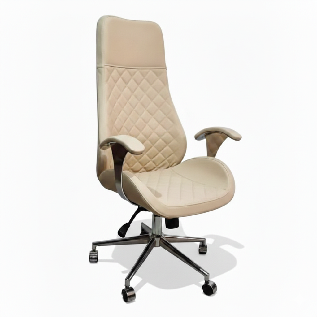 Kpt Bej Deri Makam Koltuğu Krom Ayaklı