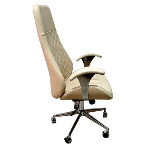 Kpt Bej Deri Makam Koltuğu Krom Ayaklı