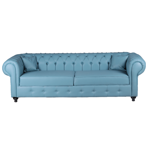 Chester Mv Deri Üçlü Ofis Bekleme Kanepesi