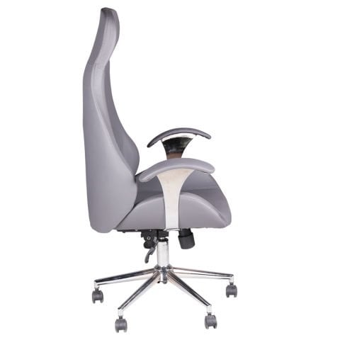 Delta Düz Antrasit Deri Makam Koltuğu