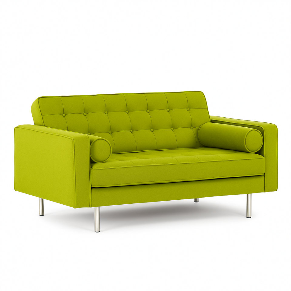 Manhattan Yeşil Kumaş Ofis Kanepesi