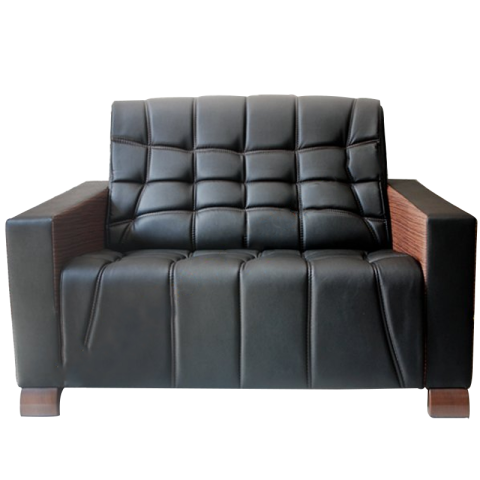 Z-430 Siyah Deri Ofis Kanepesi