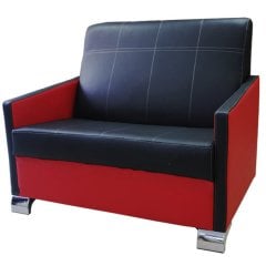 Z-400 Siyah Deri Ofis Kanepesi