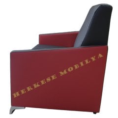 Z-400 Siyah Deri Ofis Kanepesi