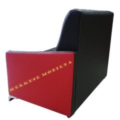 Z-400 Siyah Deri Ofis Kanepesi