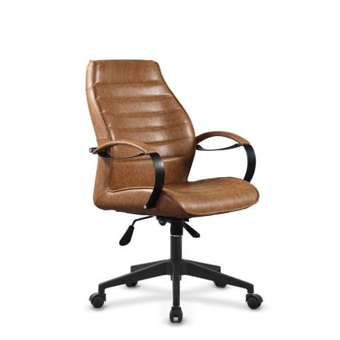 Cobra Kahverengi Deri Çalışma Koltuğu