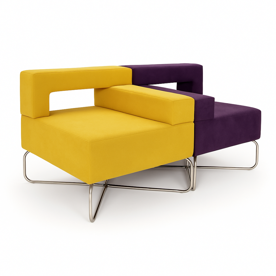 Pcs Sarı Kumaş Ofis Kanepesi