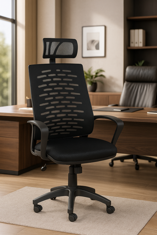 Berlin Siyah Fileli Yönetici Koltuğu