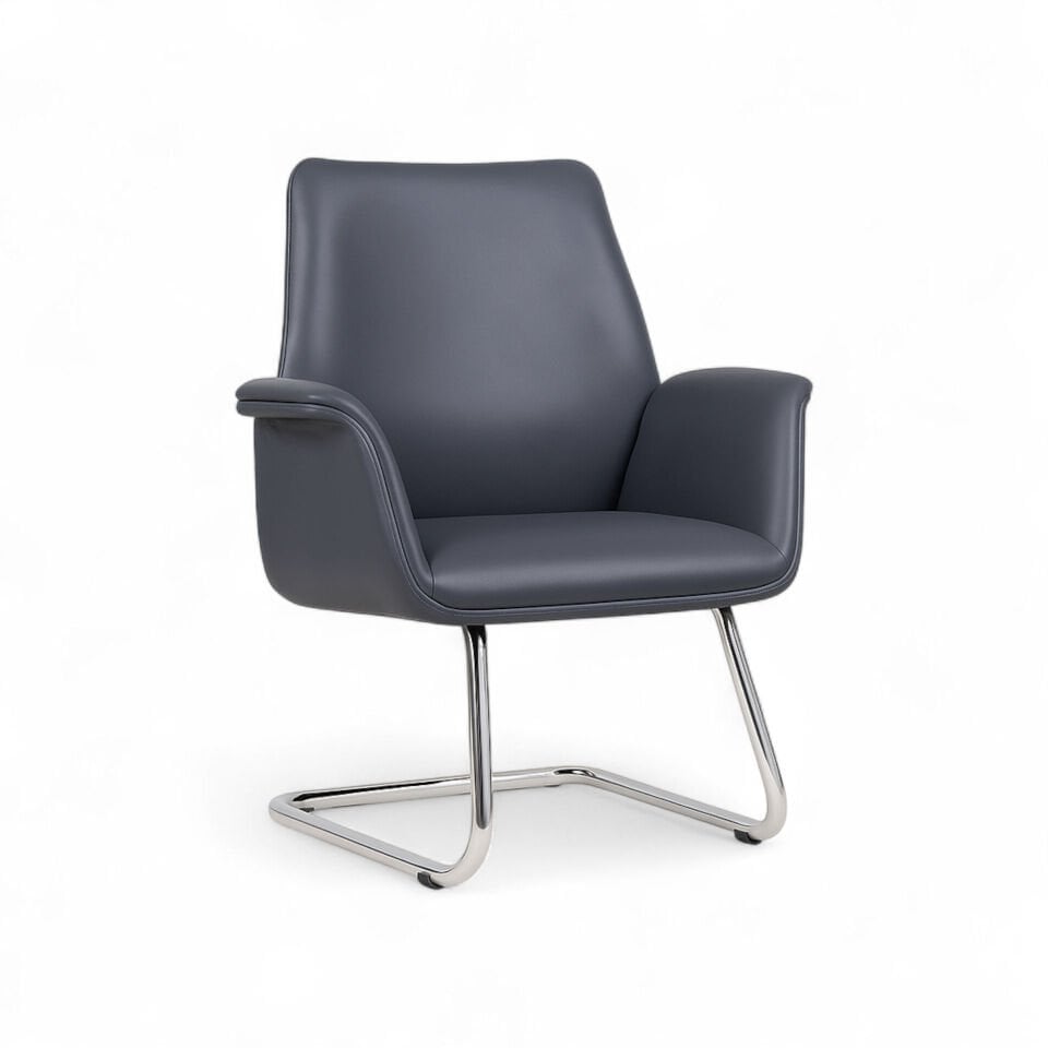 Auras Antrasit Deri Misafir Koltuğu