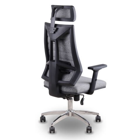 Londra Gri Keten Kumaş Yönetici koltuğu