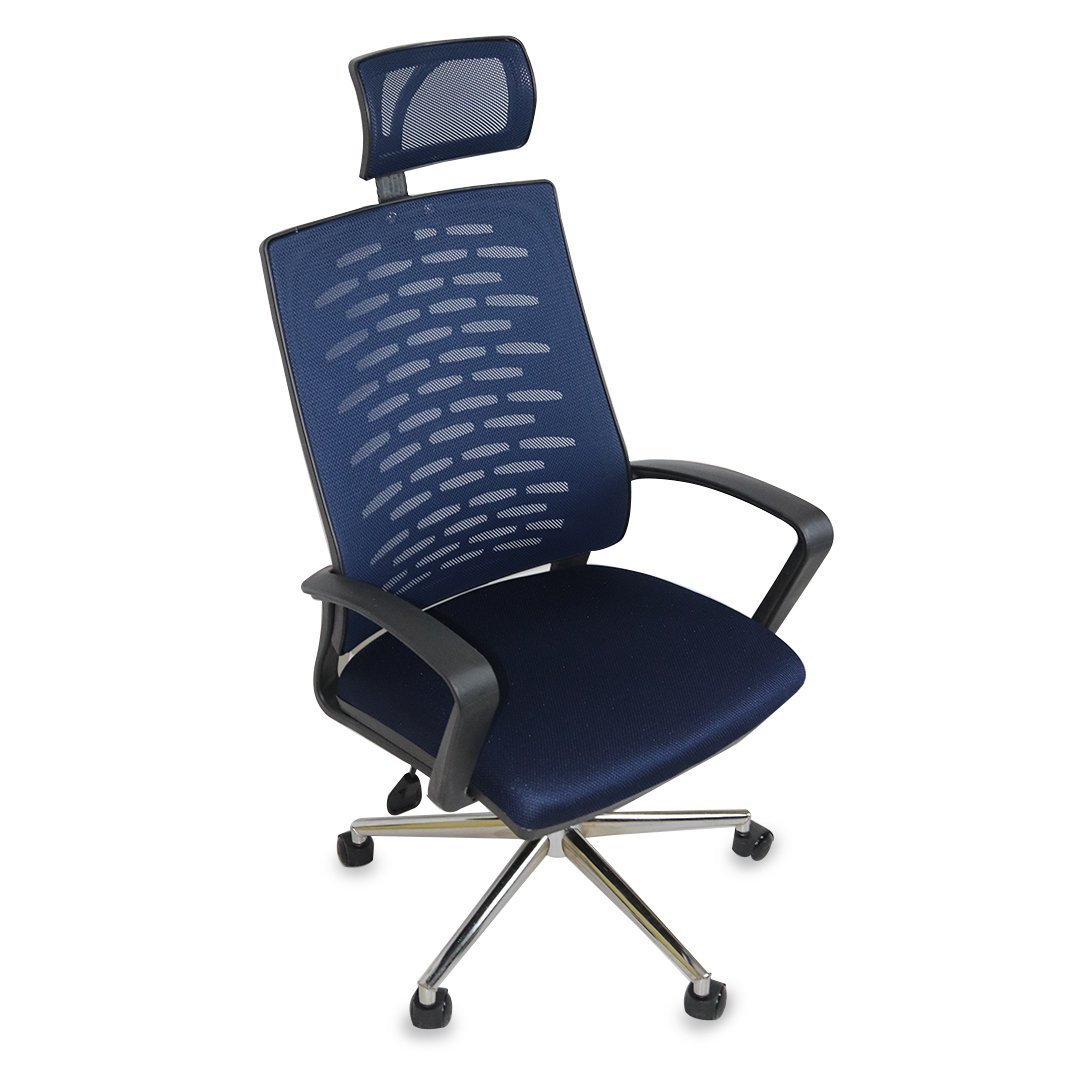 Berlin Lacivert Fileli Yönetici Koltuğu