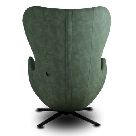 Egg Yeşil Deri Berjer Bekleme Koltuğu X Ayak