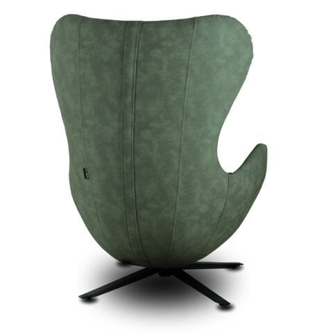 Egg Yeşil Deri Berjer Bekleme Koltuğu X Ayak