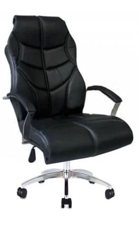 Aron Siyah Deri Yönetici Koltuğu