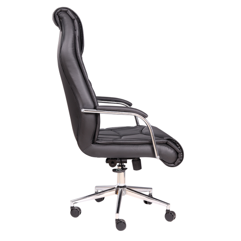 Aron Siyah Deri Yönetici Koltuğu