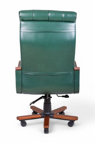 Noir Chester Yeşil Deri Yönetici Koltuğu