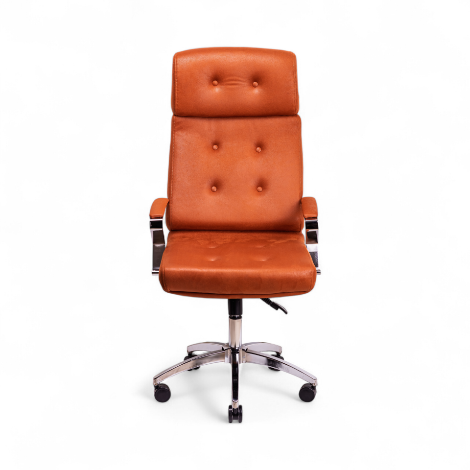 Enorm Kahverengi Süet Deri Yönetici Koltuğu