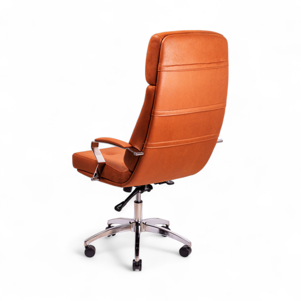 Enorm Kahverengi Süet Deri Yönetici Koltuğu