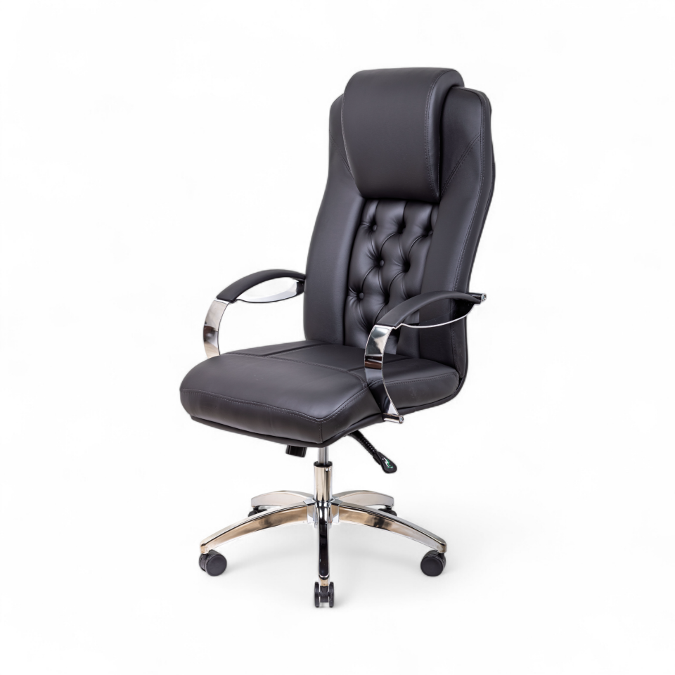 Burea Siyah Deri Yönetici Koltuğu