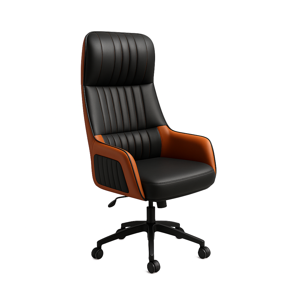 Holly Kahverengi & Siyah Deri Yönetici Koltuğu