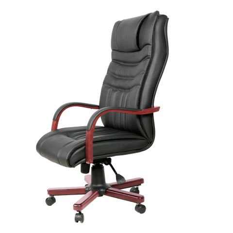 Kuda Deri Ahşap Makam Koltuğu