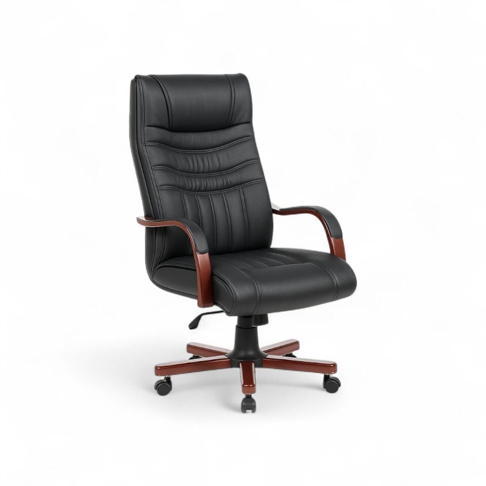 Kuda Deri Ahşap Makam Koltuğu