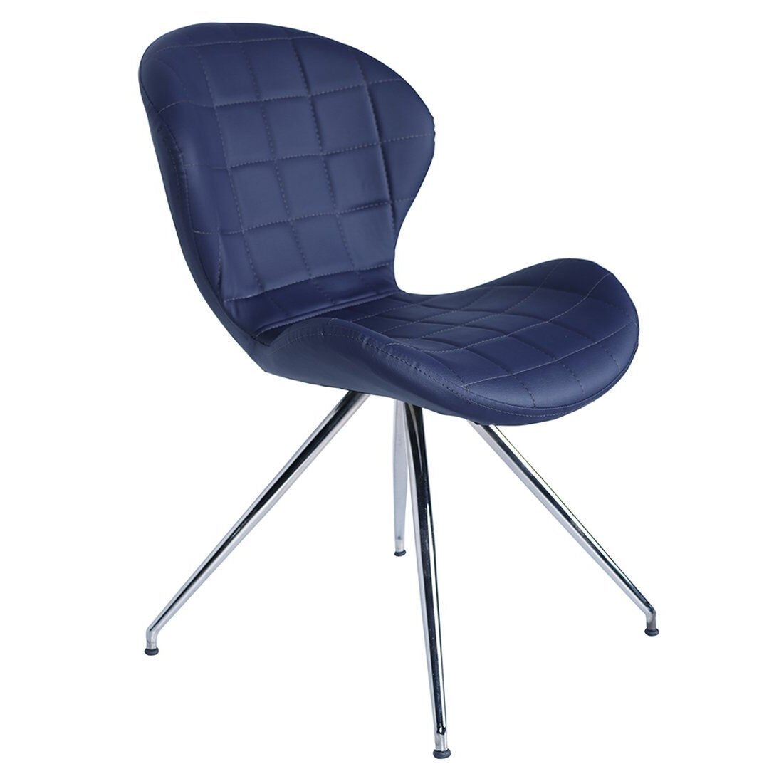 Akon Mavi Deri Ofis Cafe Sandalye