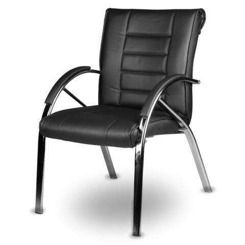 İlayda Siyah Deri Misafir Koltuğu