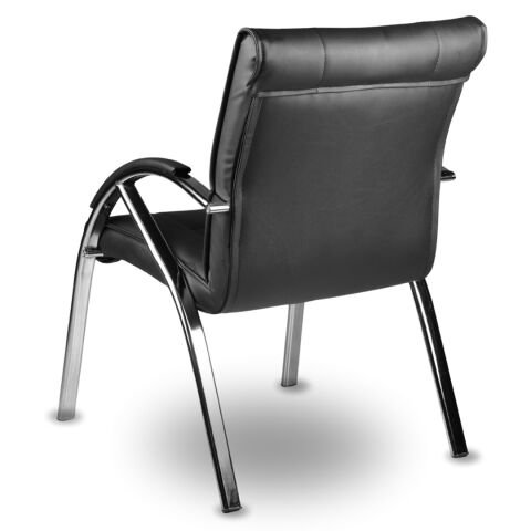 İlayda Siyah Deri Misafir Koltuğu