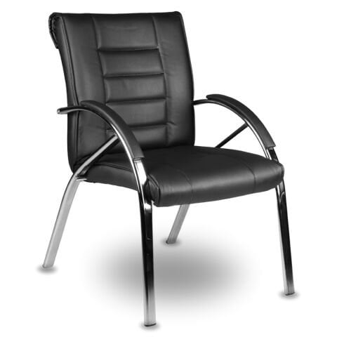 İlayda Siyah Deri Misafir Koltuğu