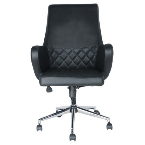 Oldea Siyah Deri Çalışma Koltuğu
