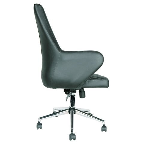 Oldea Siyah Deri Çalışma Koltuğu