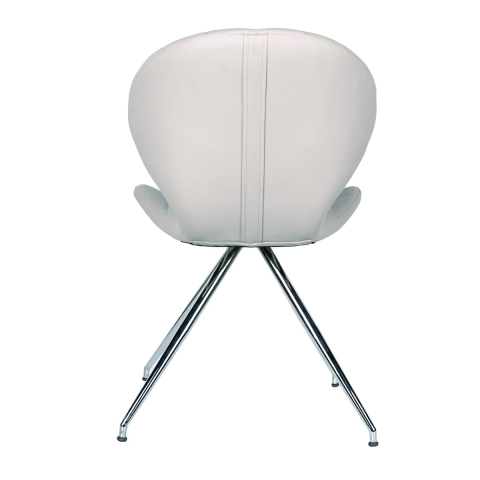 Akon Beyaz Deri Cafe Ofis Sandalye