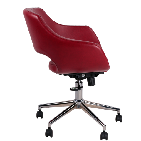 Wave Kırmızı Deri Ofis Çalışma Koltuğu