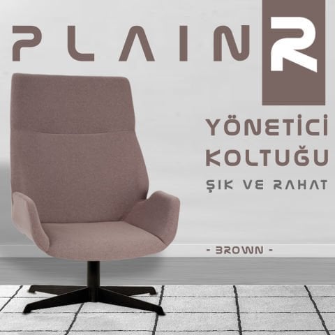 Plain R Kahverengi Kumaş Berjer