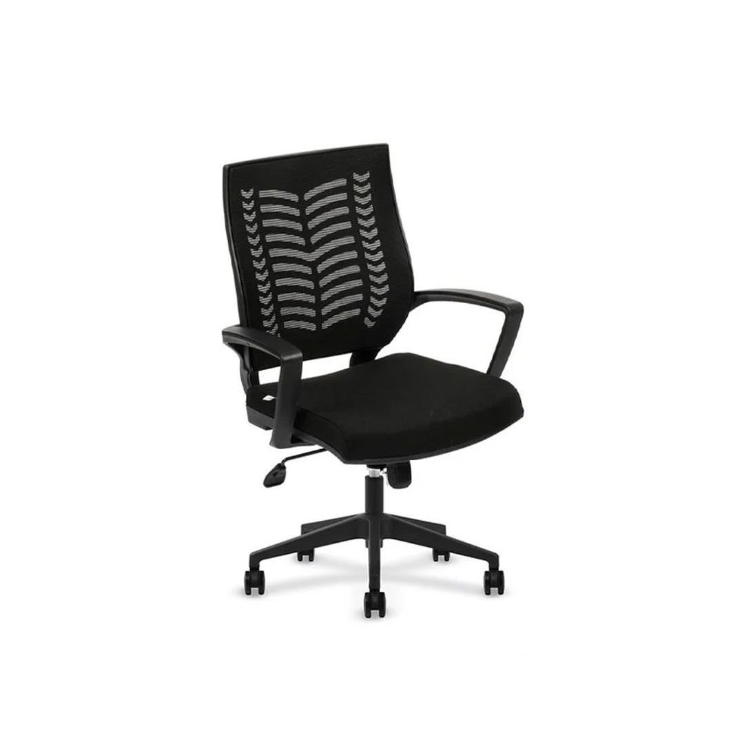 Yumi Siyah Fileli Ofis Çalışma Koltuğu Plastik Ayak